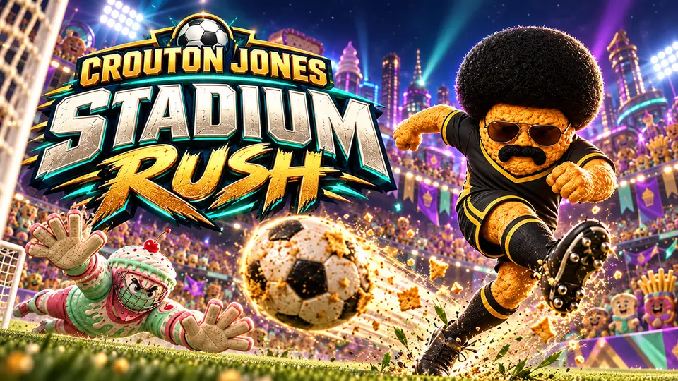 Crouton Jones Stadium Rush title art