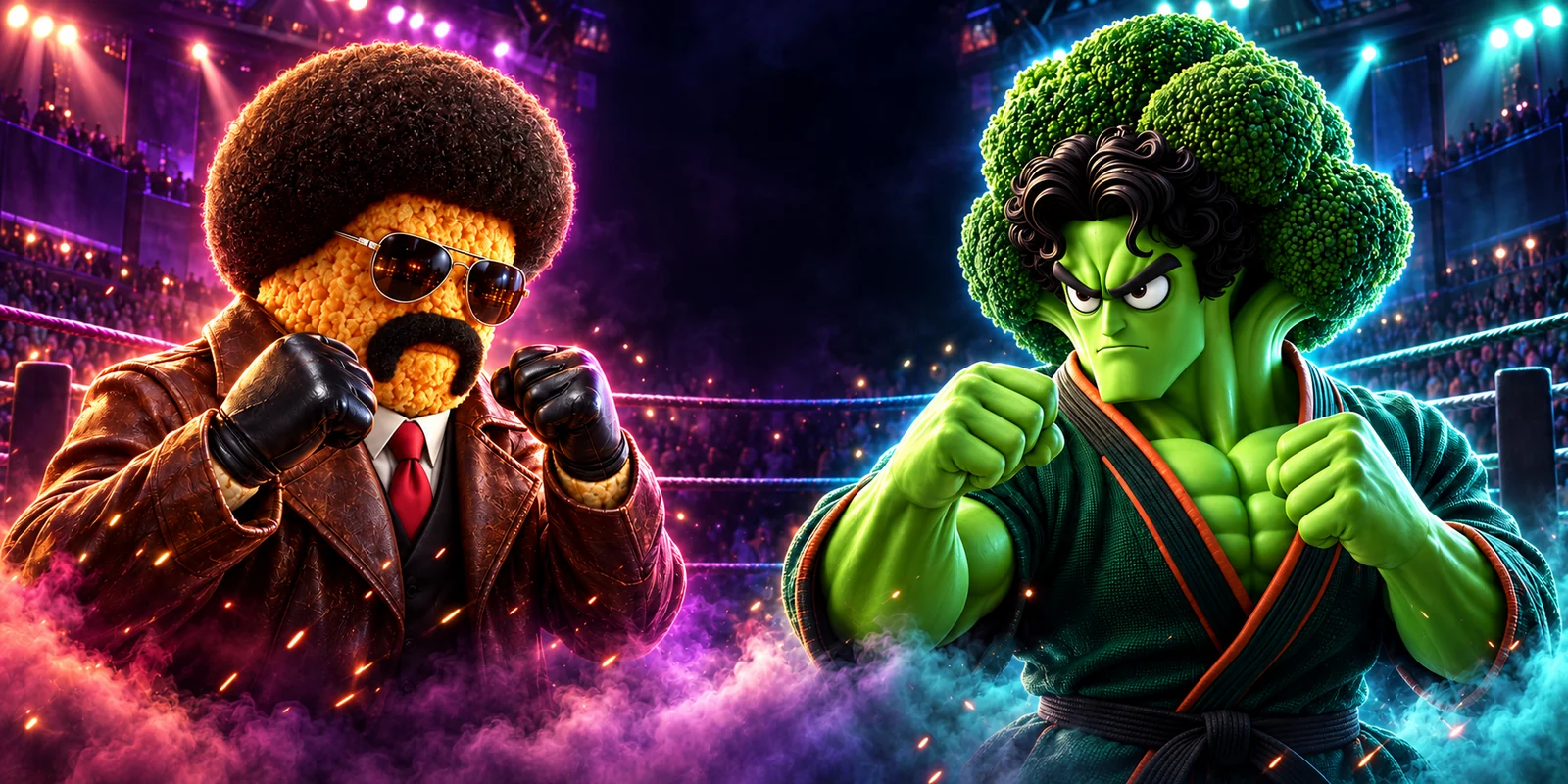 Crouton Jones and Brock Lee face off in the Arena